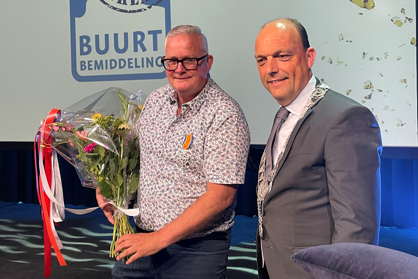 Henk Lobers en burgemeester van Zwolle Peter Snijders